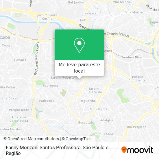 Fanny Monzoni Santos Professora mapa