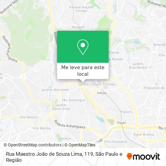Rua Maestro João de Souza Lima, 119 mapa