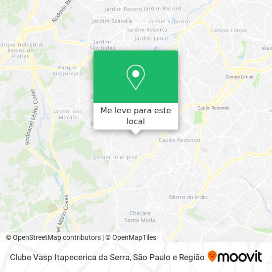 Clube Vasp Itapecerica da Serra mapa