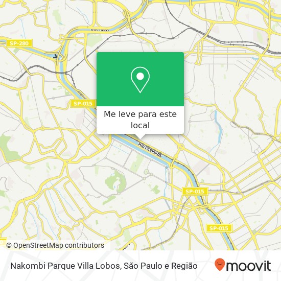 Nakombi Parque Villa Lobos, Alto de Pinheiros São Paulo-SP mapa
