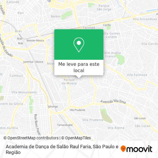 Academia de Dança de Salão Raul Faria mapa