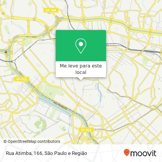 Rua Atimba, 166, Alto de Pinheiros São Paulo-SP mapa