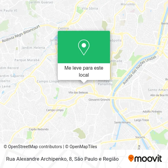 Rua Alexandre Archipenko, 8 mapa