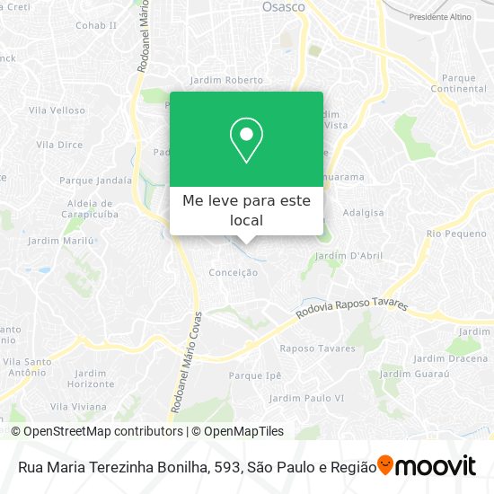 Rua Maria Terezinha Bonilha, 593 mapa