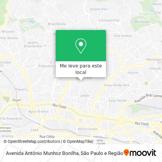 Avenida Antônio Munhoz Bonilha mapa