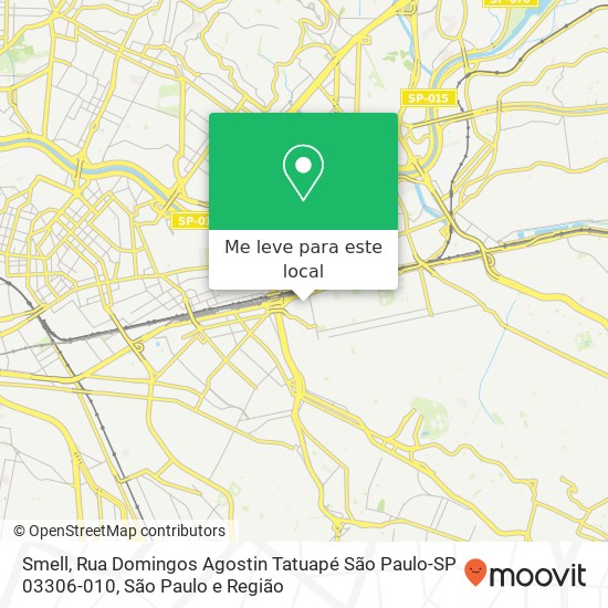 Smell, Rua Domingos Agostin Tatuapé São Paulo-SP 03306-010 mapa