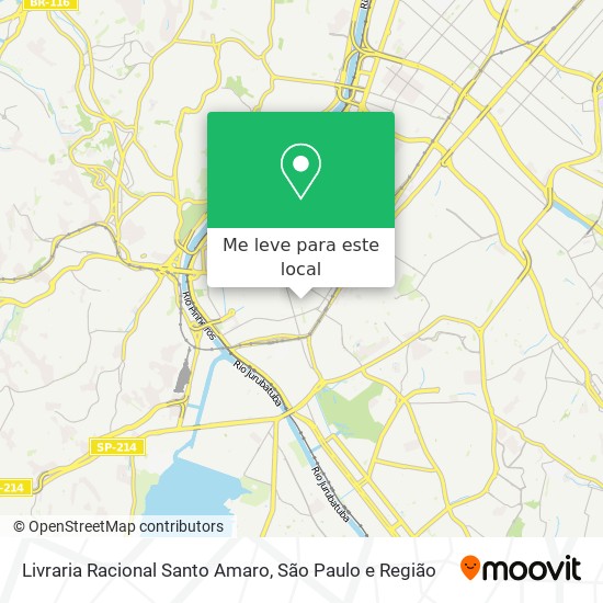 Livraria Racional Santo Amaro mapa