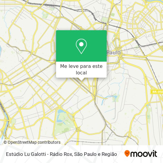 Estúdio Lu Galotti - Rádio Rox mapa
