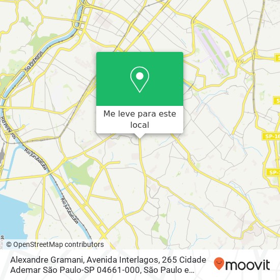 Alexandre Gramani, Avenida Interlagos, 265 Cidade Ademar São Paulo-SP 04661-000 mapa
