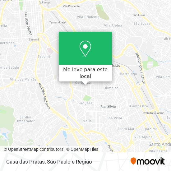 Casa das Pratas mapa