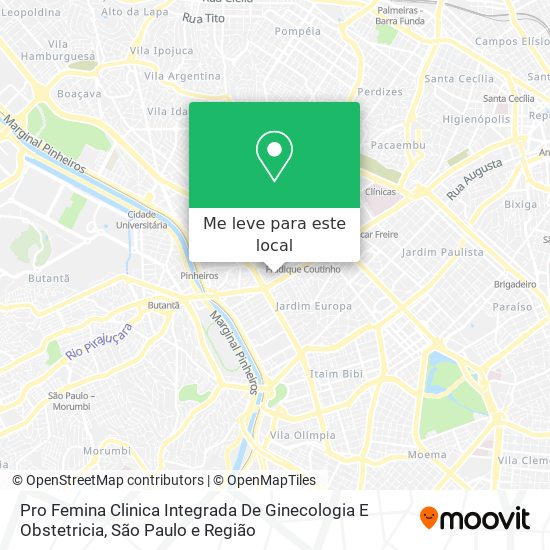 Pro Femina Clinica Integrada De Ginecologia E Obstetricia mapa