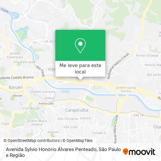 Avenida Sylvio Honório Álvares Penteado mapa