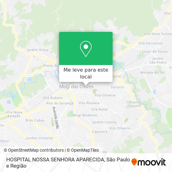 HOSPITAL NOSSA SENHORA APARECIDA mapa