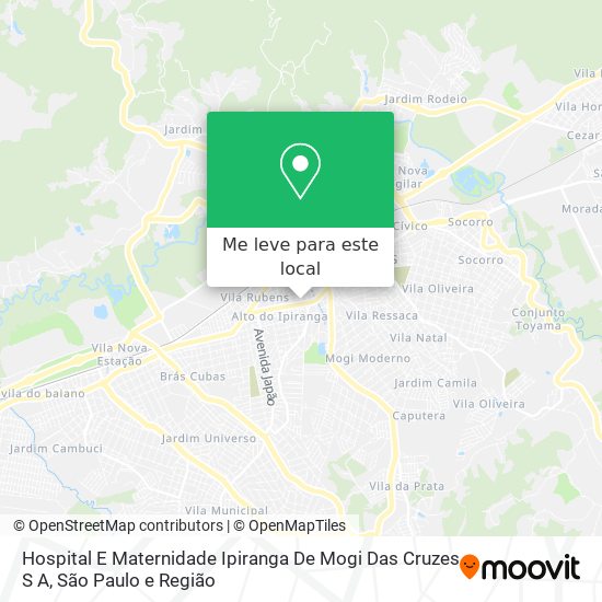 Hospital E Maternidade Ipiranga De Mogi Das Cruzes S A mapa