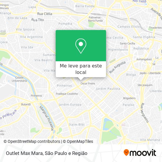 Outlet Max Mara mapa
