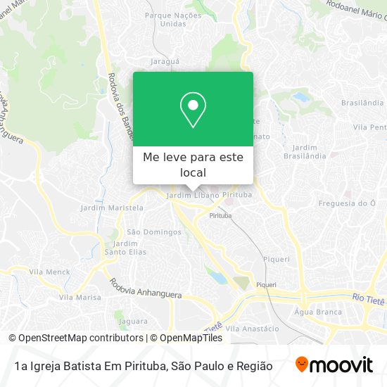 1a Igreja Batista Em Pirituba mapa