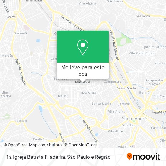 1a Igreja Batista Filadélfia mapa