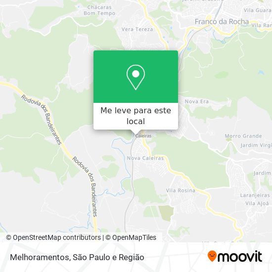 Melhoramentos mapa