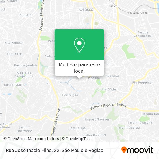 Rua José Inacio Filho, 22 mapa