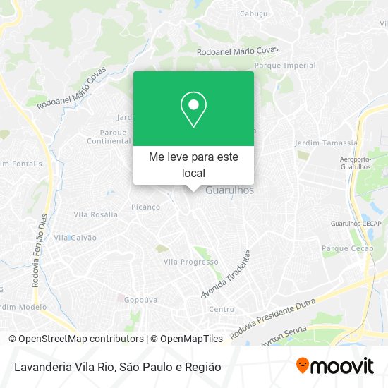 Lavanderia Vila Rio mapa