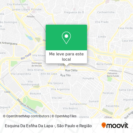Esquina Da Esfiha Da Lapa - mapa