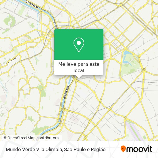 Mundo Verde Vila Olímpia mapa