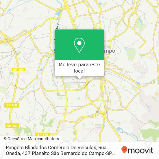 Rangers Blindados Comercio De Veiculos, Rua Oneda, 437 Planalto São Bernardo do Campo-SP 09895-280 mapa