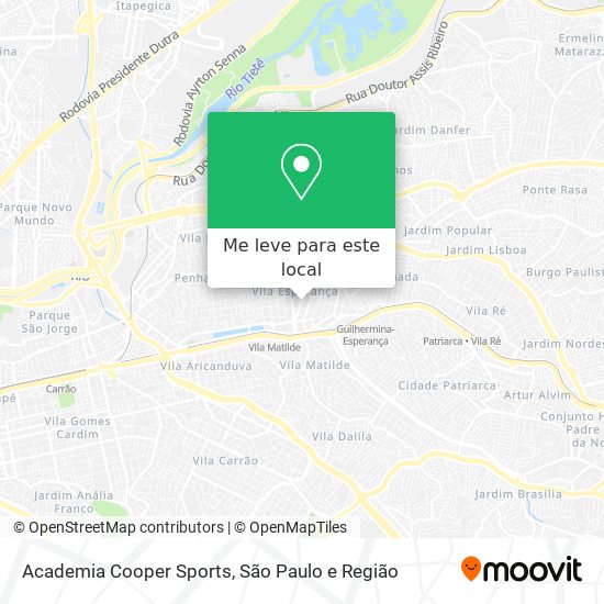 Academia Cooper Sports mapa