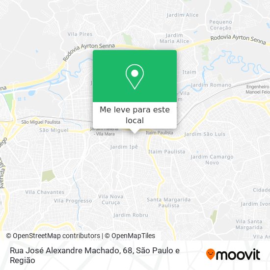 Rua José Alexandre Machado, 68 mapa