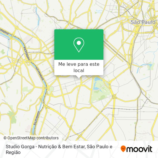 Studio Gorga - Nutrição & Bem Estar mapa