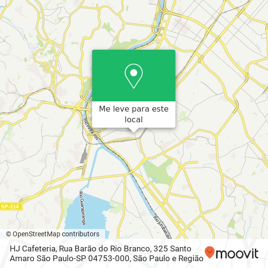 HJ Cafeteria, Rua Barão do Rio Branco, 325 Santo Amaro São Paulo-SP 04753-000 mapa