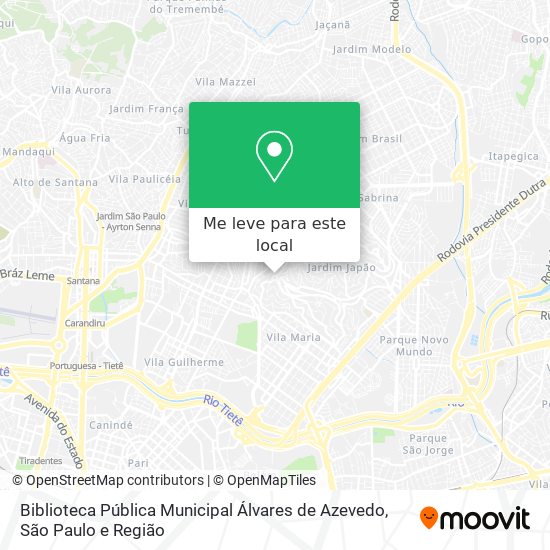Biblioteca Pública Municipal Álvares de Azevedo mapa
