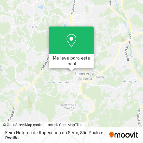 Feira Noturna de Itapecerica da Serra mapa