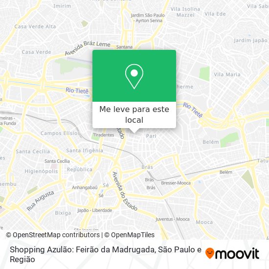 Shopping Azulão: Feirão da Madrugada mapa