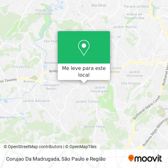 Corujao Da Madrugada mapa