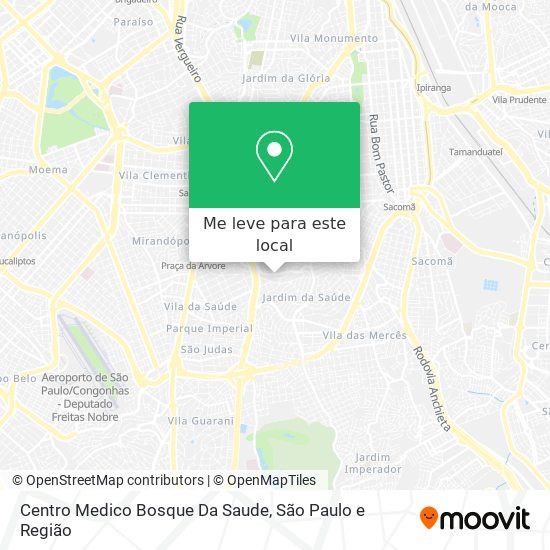 Centro Medico Bosque Da Saude mapa
