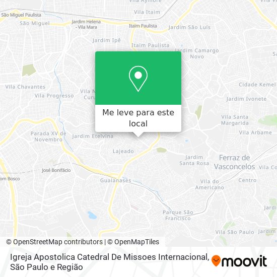 Igreja Apostolica Catedral De Missoes Internacional mapa