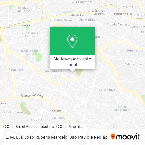 E. M. E. I. João Rubens Marcelo mapa