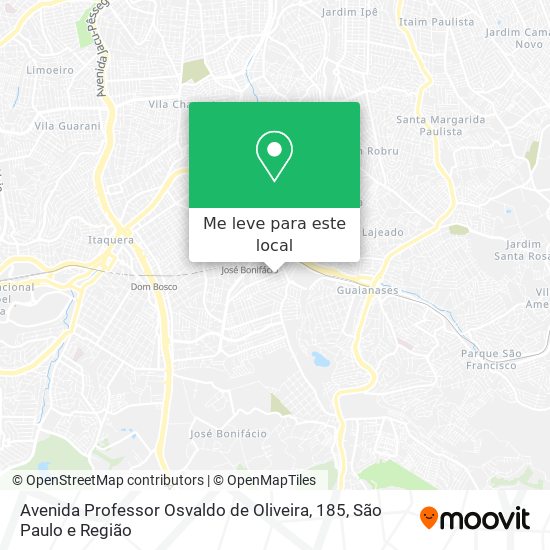 Avenida Professor Osvaldo de Oliveira, 185 mapa