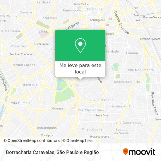 Borracharia Caravelas mapa