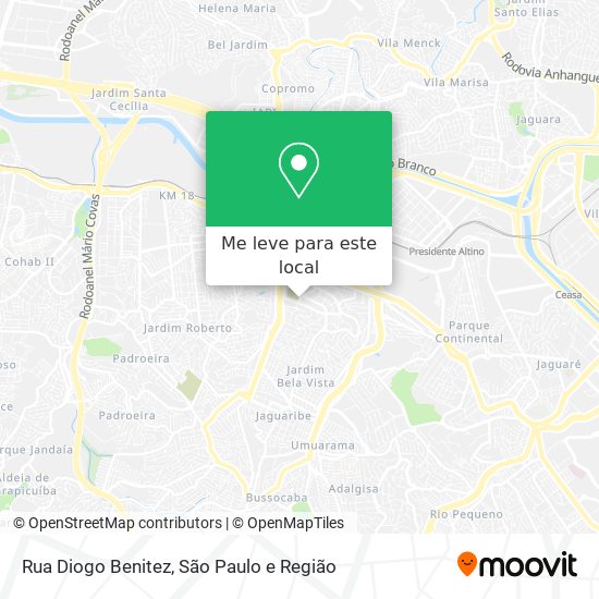 Rua Diogo Benitez mapa