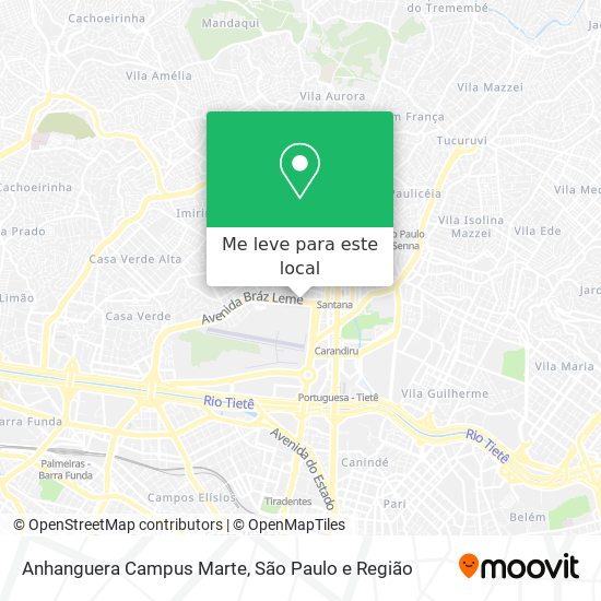 Anhanguera Campus Marte mapa