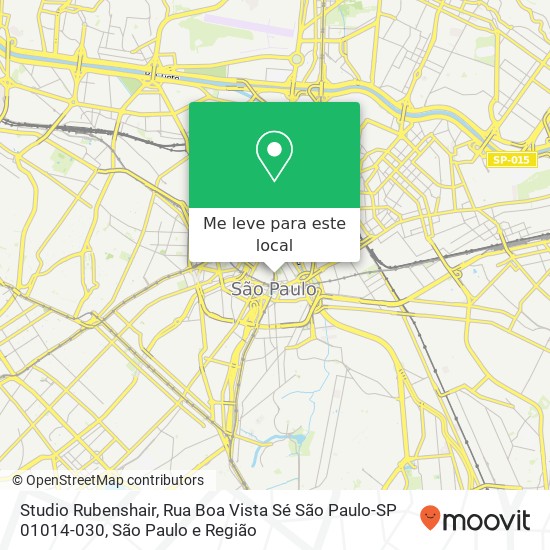 Studio Rubenshair, Rua Boa Vista Sé São Paulo-SP 01014-030 mapa