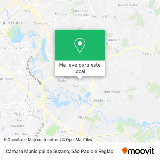 Câmara Municipal de Suzano mapa