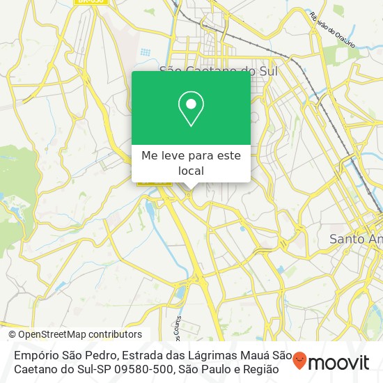 Empório São Pedro, Estrada das Lágrimas Mauá São Caetano do Sul-SP 09580-500 mapa