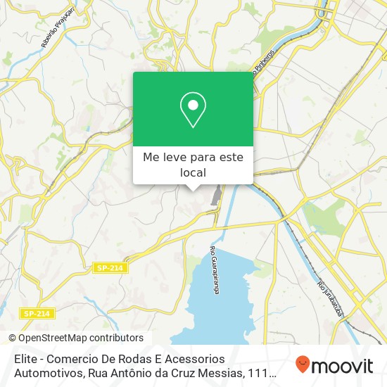 Elite - Comercio De Rodas E Acessorios Automotivos, Rua Antônio da Cruz Messias, 111 Jardim São Luís São Paulo-SP 05814-130 mapa