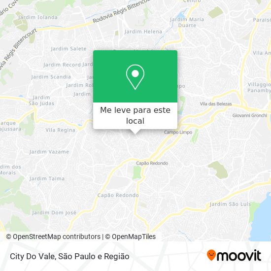 City Do Vale mapa