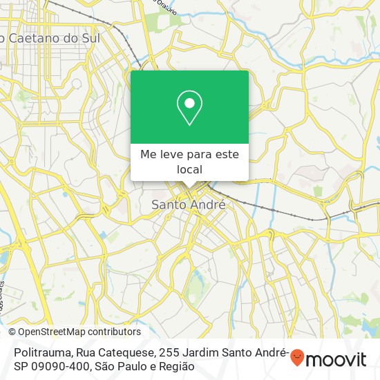 Politrauma, Rua Catequese, 255 Jardim Santo André-SP 09090-400 mapa