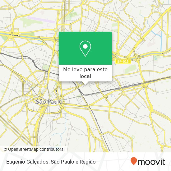 Eugênio Calçados, Rua Cavalheiro, 326 Brás São Paulo-SP 03050-010 mapa