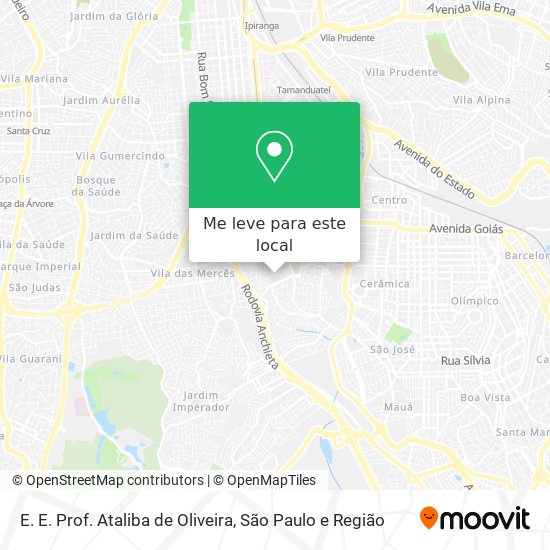 E. E. Prof. Ataliba de Oliveira mapa
